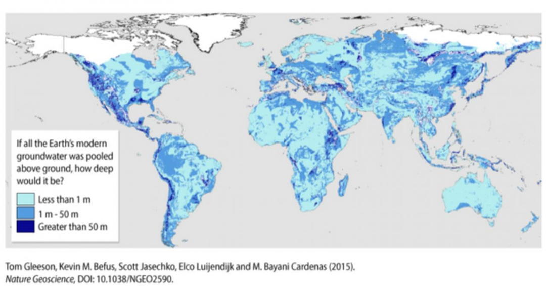 peta jumlah air bumi